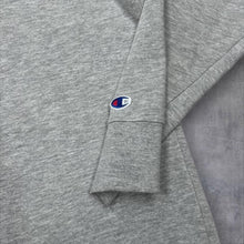 Load image into Gallery viewer, Champion Elite Sweatshirt Mens Large Grey Blue Embroidered Big Logo Crewneck
