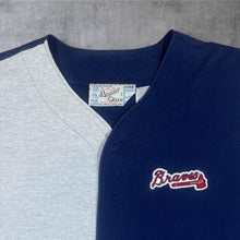 Load image into Gallery viewer, Vintage Admit One MLB Atlanta Braves Baseball Colour Block Cotton Jersey Top
