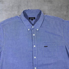 Load image into Gallery viewer, Kickers Mens Blue Oxford Shirt XL Short Sleeve Button Down Casual Retro
