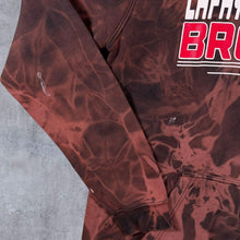 Load image into Gallery viewer, Nike "Lafayette-Jefferson Bronchos" College Sports Graphic Bleach Tie Dye Hoodie
