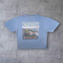 Load image into Gallery viewer, Vintage Weird Fish Coast To Toast Cartoon Graphic Faded Blue Cotton T-Shirt
