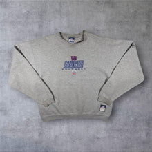 Load image into Gallery viewer, Early 00's Reebok NFL New York Giants Embroidered Football Logo Grey Sweatshirt
