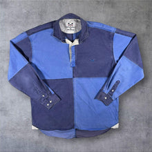 Load image into Gallery viewer, Crew Clothing Co XL Deck Shirt Blue Patchwork Sailing Nautical 100% Cotton
