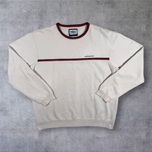 Load image into Gallery viewer, Vintage Umbro Sweatshirt Mens M White-Cream Red Black Stripe Y2K Crew Neck
