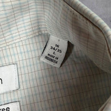Load image into Gallery viewer, Calvin Klein "Infinite Wrinkle Free" White Check Long Sleeve Slim Fit Stretch Shirt

