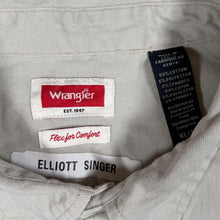 Load image into Gallery viewer, Vintage Wrangler "Flex For Comfort" Classic Cream Beige Long Sleeve Shirt
