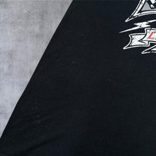Load image into Gallery viewer, Live 2 Ride Gothic Biker Racing Flag Skull Spellout Graphic T-Shirt
