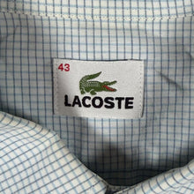 Load image into Gallery viewer, Vintage Lacoste Blue White Grid Check Short Sleeve Cotton Button-Down Shirt
