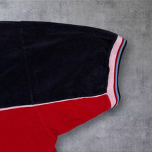 Load image into Gallery viewer, Early 00's Le Shark Sportif Mini Logo Red Navy Blue Towelling Velour T-Shirt
