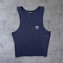 Load image into Gallery viewer, Vintage 90's Adidas Embroidered Mini Logo Faded Navy Blue Vest Tank Top
