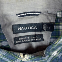 Load image into Gallery viewer, Nautica "Classic Fit Stretch" Blue Multi Check Long Sleeve Button-Down Shirt
