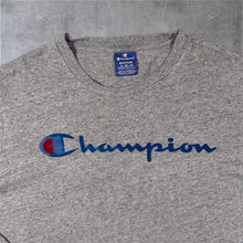 Load image into Gallery viewer, Champion Classic Big Logo Spellout Graphic Grey Long Sleeve T-Shirt
