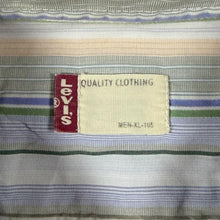 Load image into Gallery viewer, Early 00's Levi's Red Tab Multi Colour Striped Short Sleeve Cotton Shirt
