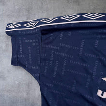 Load image into Gallery viewer, Vintage 90's Umbro Embossed Big Logo Spellout Tape Sleeve Polyester T-Shirt
