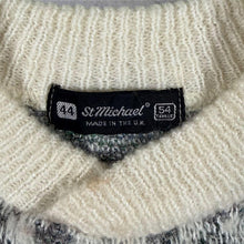 Load image into Gallery viewer, Vintage St Michael Mohair Wool Jumper Mens 44 L UK Fair Isle 80s M&amp;S Knit
