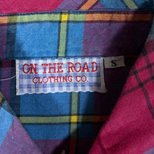 Load image into Gallery viewer, Vintage 90's On The Road Embroidered Floral Multi Plaid Check Hippy Long Sleeve Shirt
