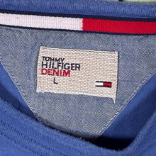 Load image into Gallery viewer, Tommy Hilfiger Denim Classic Spellout Graphic Blue Cotton Short Sleeve T-Shirt
