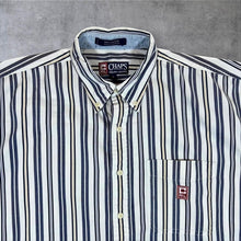 Load image into Gallery viewer, Vintage Chaps Ralph Lauren Multi Striped Short Sleeve Button-Up Cotton Shirt
