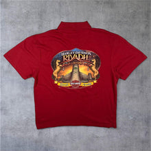 Load image into Gallery viewer, Vintage Harley Davidson (2005) "Riyadh" Saudi Arabia Biker Tourist Red Polo Shirt
