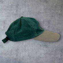 Load image into Gallery viewer, Vintage 90s John Smith Embroidered Green Suede Baseball Cap Strapback
