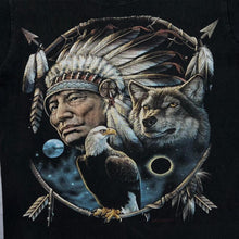 Load image into Gallery viewer, Early 00’s Best Line Native American Wolf Nature Graphic T-Shirt

