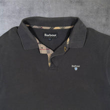 Load image into Gallery viewer, Barbour Tartan Pique Polo Shirt Mens XL Faded Grey Classic Check Logo
