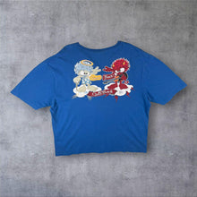 Load image into Gallery viewer, Early 00's Saltrock "Scissors Rock" Y2K Skater Cartoon Graphic Blue T-Shirt
