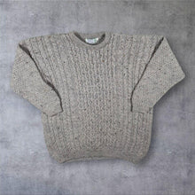 Load image into Gallery viewer, Vintage Highland Home Industries Cable Knit Jumper XL Pure Wool Made Scotland
