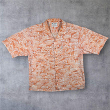 Load image into Gallery viewer, Vintage Columbia Mens XL Fish Print Shirt Orange Fishing Hawaiian Camp Collar
