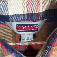 Load image into Gallery viewer, Vintage BIG MAC Flannel Shirt Large Tall Made USA Plaid 90s Workwear Cotton
