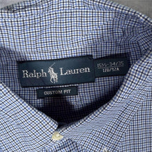 Load image into Gallery viewer, Ralph Lauren "Custom Fit" Blue Check Cotton Long Sleeve Button-Down Shirt
