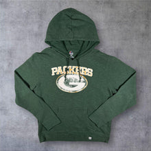 Load image into Gallery viewer, Majestic NFL Green Bay Packers Big Logo Spellout Football Green Pullover Hoodie
