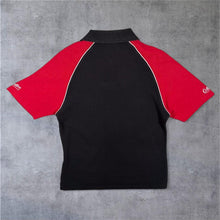 Load image into Gallery viewer, Cotton Traders RBS 6 Nations Rugby Embroidered Short Sleeve Black Red Polo Shirt
