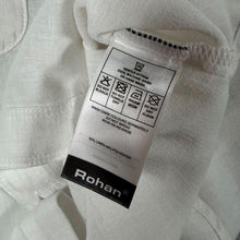 Load image into Gallery viewer, Rohan Maroc Shirt Mens L White Linen Blend Short Sleeve Travel Safari Pockets

