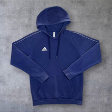 Load image into Gallery viewer, Adidas Classic Essential Embroidered Mini Logo Navy Blue Pullover Hoodie
