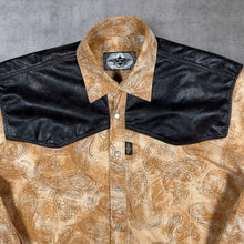 Load image into Gallery viewer, Vintage Stars &amp; Stripes Cowboy Western Paisley Patterned Long Sleeve Popper Shirt
