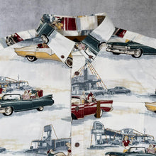 Load image into Gallery viewer, Vintage Clearwater Outfitters Muscle Car All-Over Print Patterned White Long Sleeve Shirt
