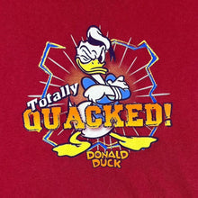 Load image into Gallery viewer, Early 00's Disney Store "Totally Quacked!" Donald Duck Graphic Red T-Shirt
