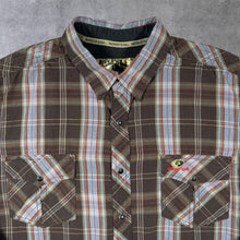Load image into Gallery viewer, Vintage Mossy Oak Cowboy Western Multi Check Long Sleeve Popper Shirt
