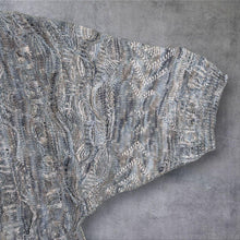 Load image into Gallery viewer, Vintage 90’s Knitpia 3D Abstract Cosby Style Short Sleeve Knit Sweater Jumper
