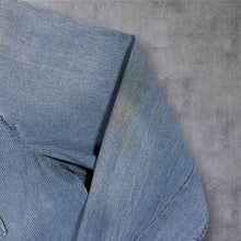 Load image into Gallery viewer, G-Star Raw Faded Blue Denim Spellout Graphic Streetwear Long Sleeve Shirt
