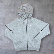 Load image into Gallery viewer, Nike Classic Basic Embroidered Mini Logo Grey Zip Hoodie
