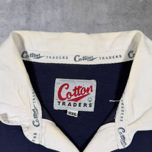 Load image into Gallery viewer, Vintage Cotton Traders Six Nations Rugby Embroidered Colour Block Long Sleeve Polo Shirt
