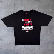 Load image into Gallery viewer, Early 00's Canterbury Of New Zealand "To Rugby Or Not To Rugby?" Black Cotton T-Shirt
