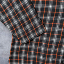 Load image into Gallery viewer, Harley Davidson Mens XXL Plaid Flannel Shirt Black Orange Long Sleeve Biker 2XL
