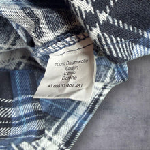 Load image into Gallery viewer, Vintage Tacoma Mens Blue Plaid Tartan Shirt 100% Cotton Long Sleeve Lumberjack XL
