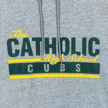 Load image into Gallery viewer, Champion Eco "The Catholic High School Cubs" College Graphic Grey Pullover Hoodie
