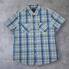 Load image into Gallery viewer, Ralph Lauren Jeans Co Shirt Mens XL Blue Plaid Y2K Double Pocket Short Sleeve
