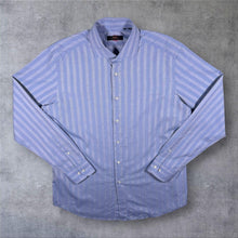 Load image into Gallery viewer, Hugo Boss Selection Cotonificio Albini Italian Cotton Blue Striped Dress Shirt
