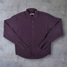 Load image into Gallery viewer, Vintage YSL Yves Saint Laurent Pour Homme Shirt 42 Purple Embroidered Logo XL
